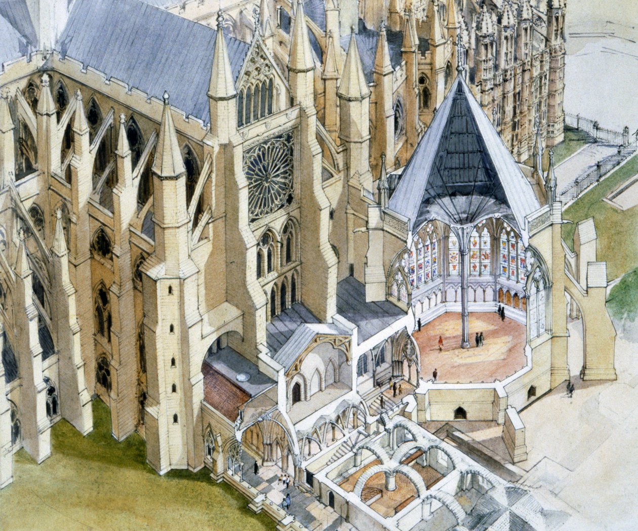 Westminster Abbey, Chapter House, 16. század, 1990-2010 alkotó: Terry Ball