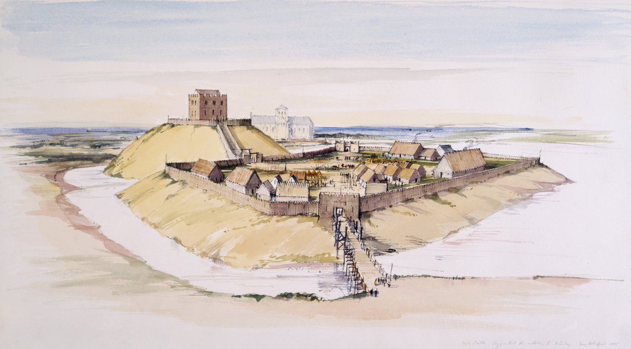 A York-i kastély, amilyennek látszott nem sokkal az építés után, a Minsterrel azután, 1985-ben alkotó: Terry Ball