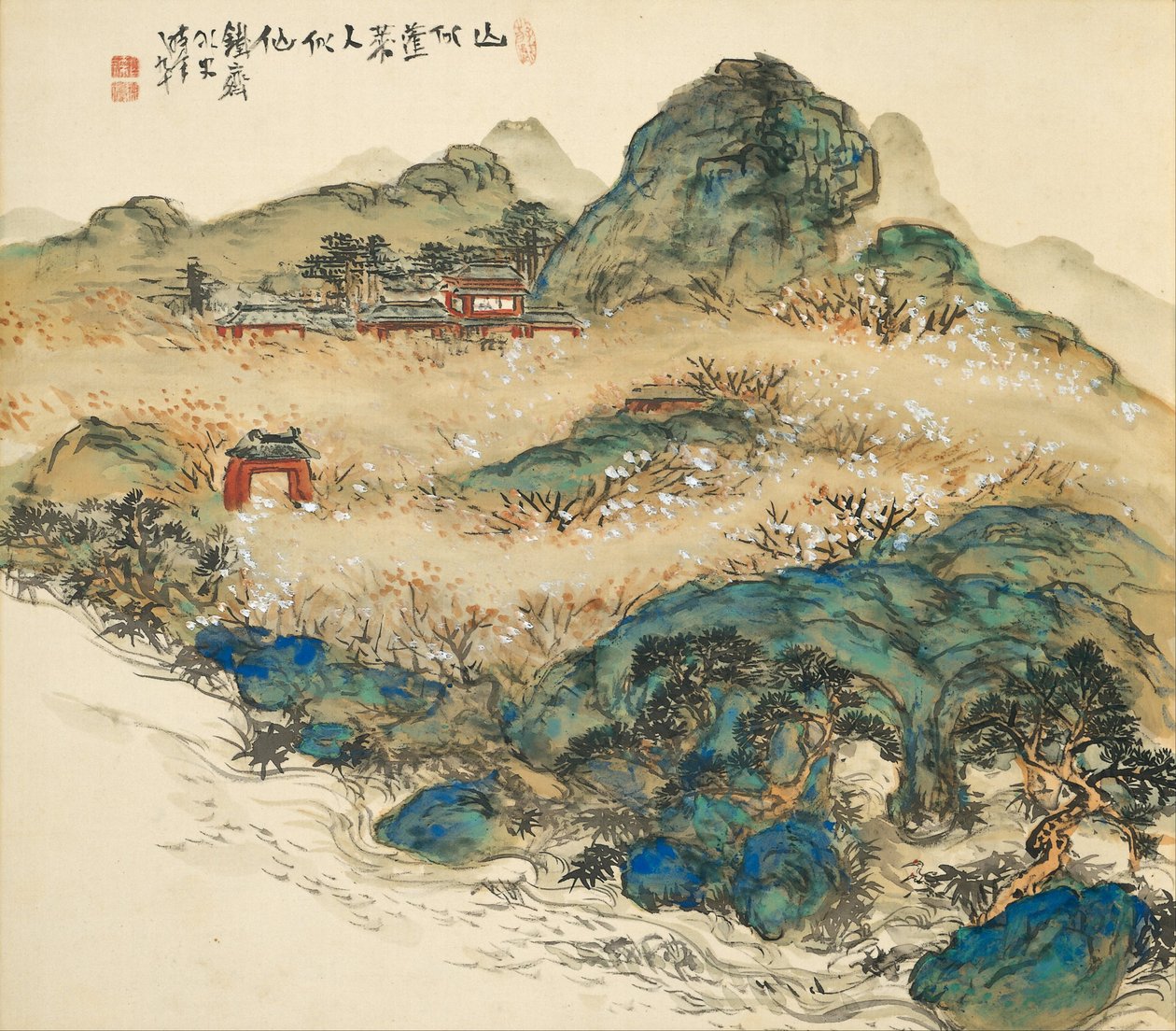 Mount Penglai Halhatatlanok hegye, 1924 alkotó: Tessai Tomioka