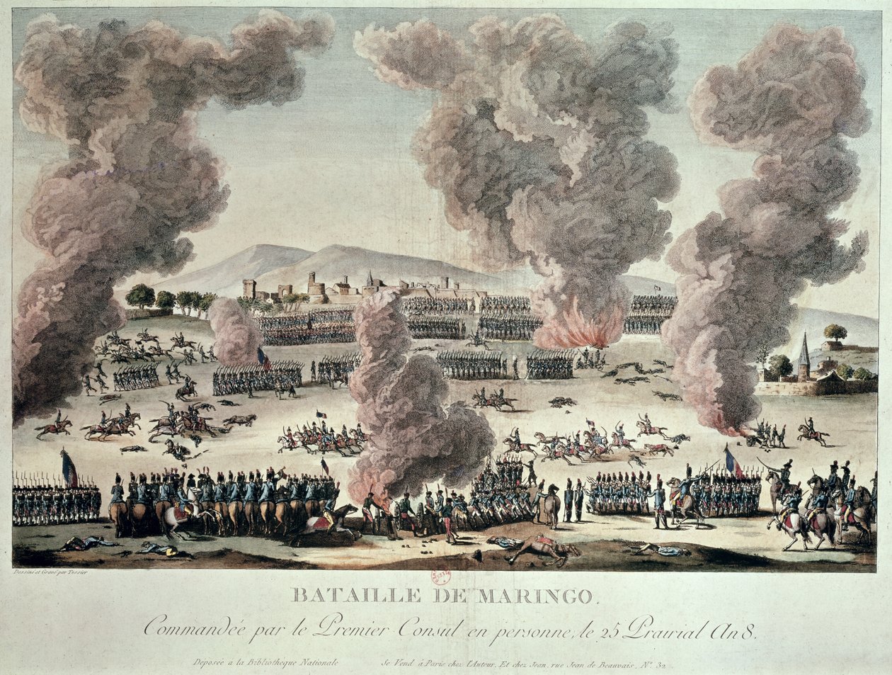 A marengói csata, 25. Priarial An VIII (1800. június 14.) 1800 után alkotó: Tessier