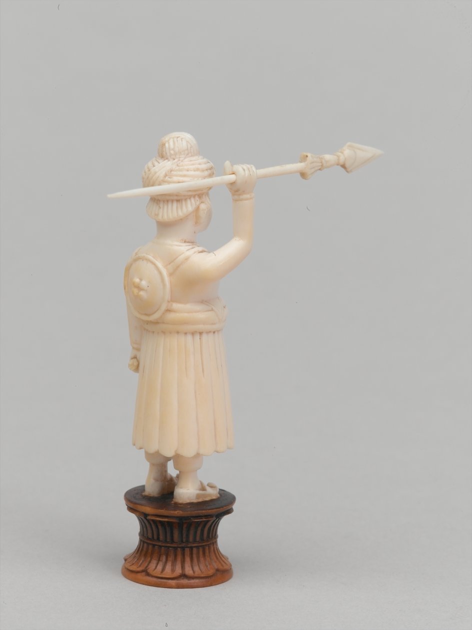 Fekete gyalog, sakkfigura, India, 1820 körül alkotó: Tessier