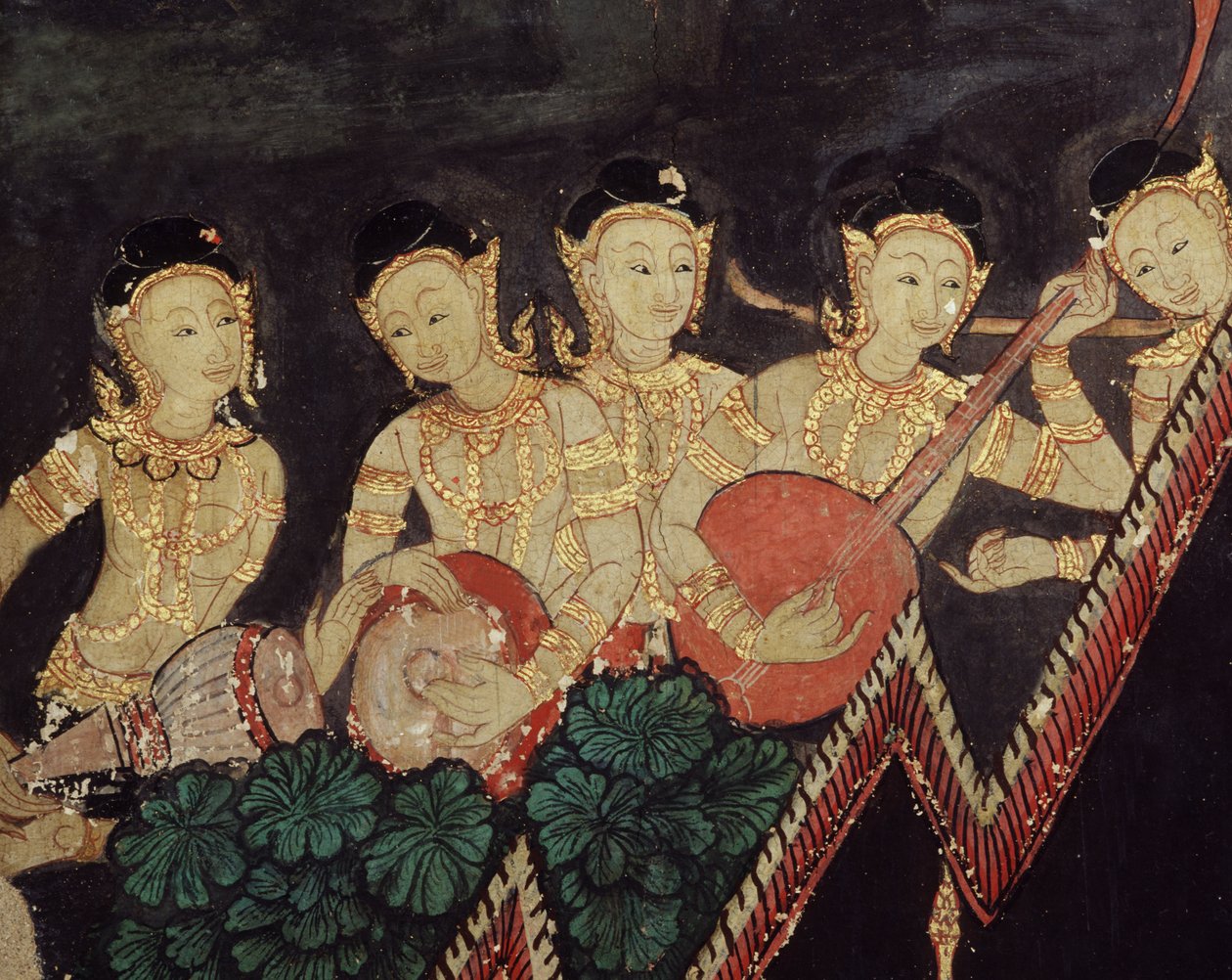 Mennyei zenészek részlete (falfestmény) alkotó: Thai School