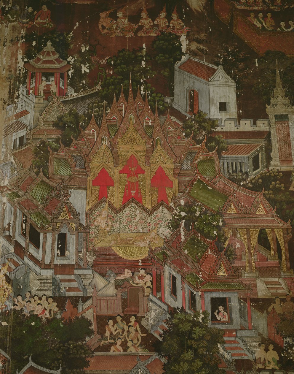 Egy herceg születése, Wat Suthat, Bangkok alkotó: Thai School