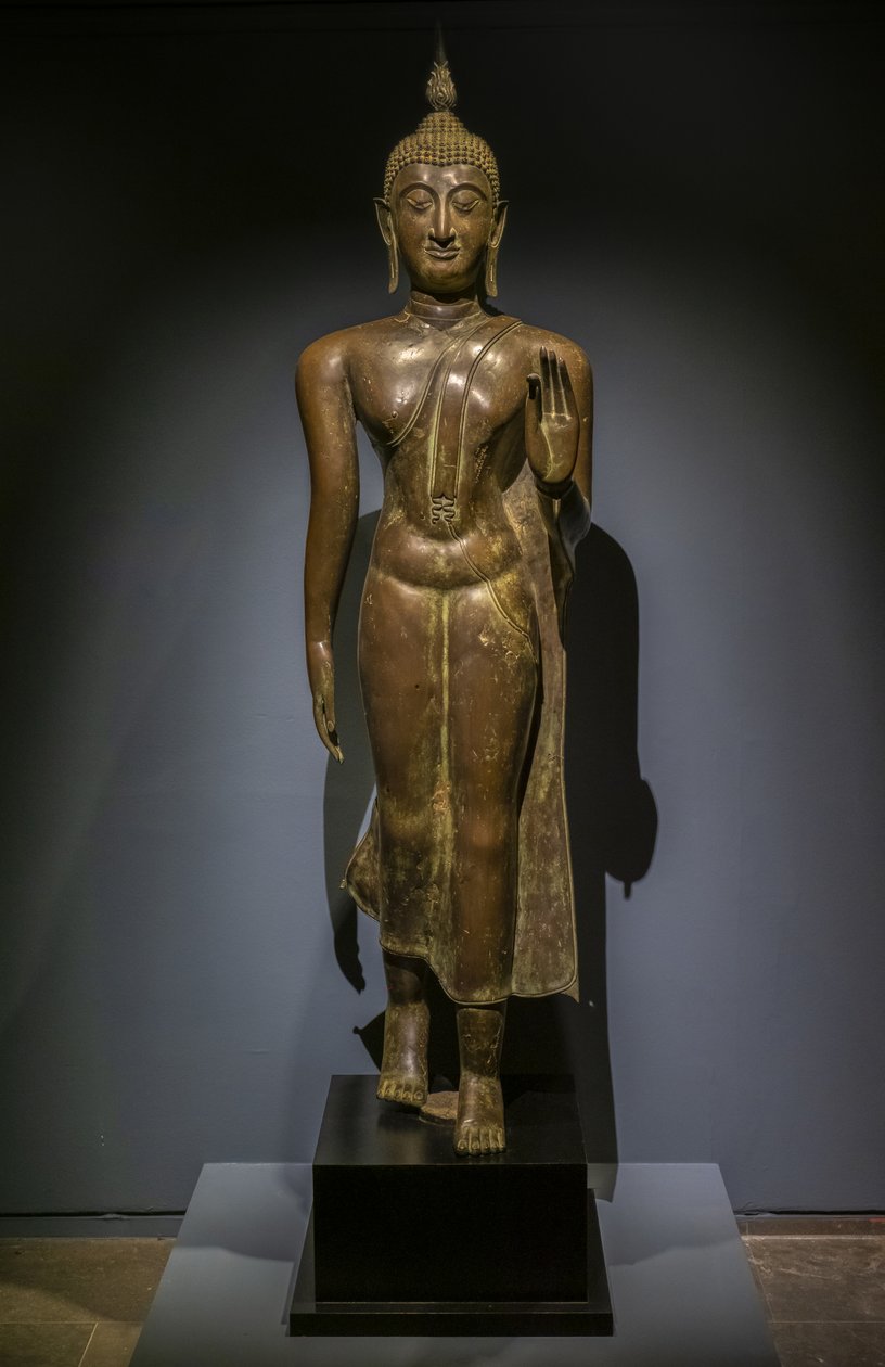 Buddha sétál. Thaiföld. Szuhothai thai művészet, 15-16. század alkotó: Thai School