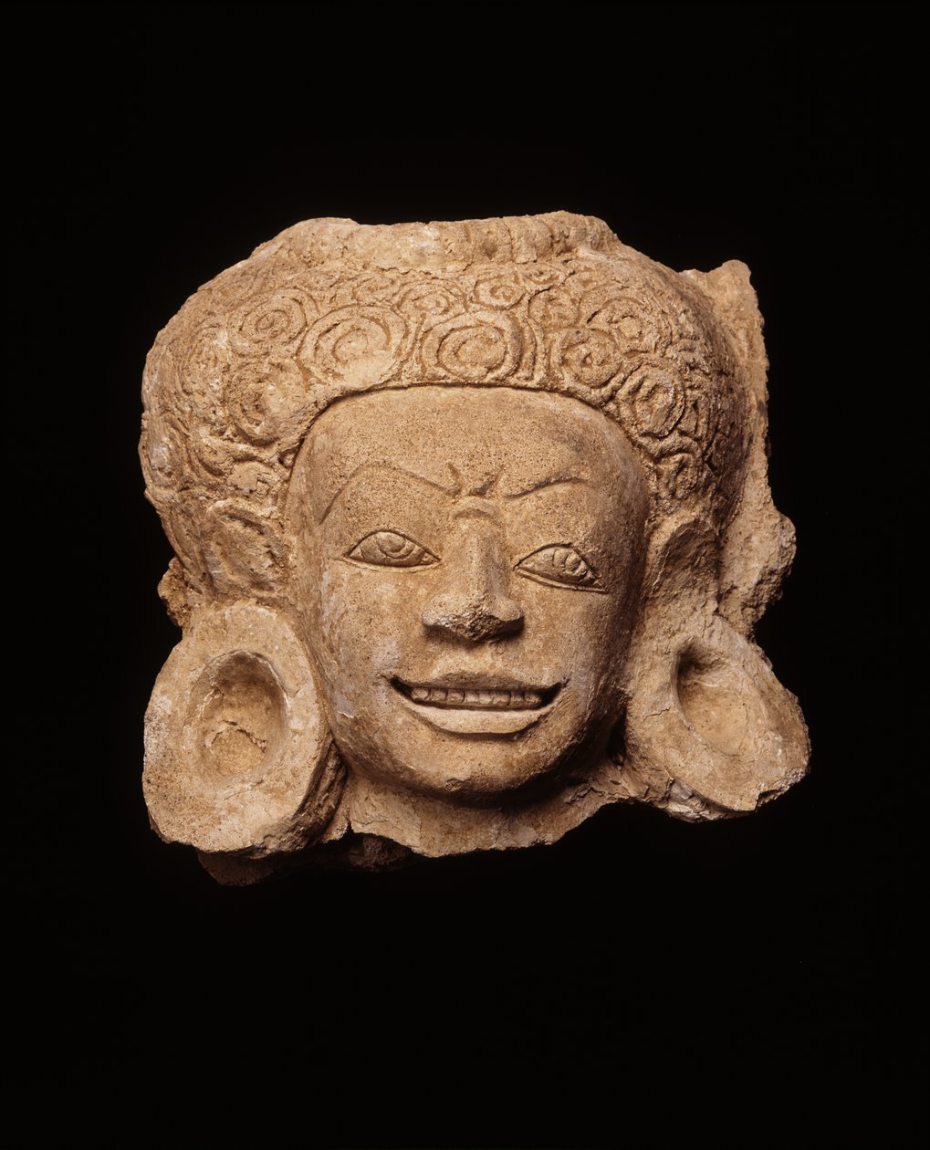 Démonfej, Chedi Chula Pathomból, Davaravati korszakból (stukkó) alkotó: Thai School