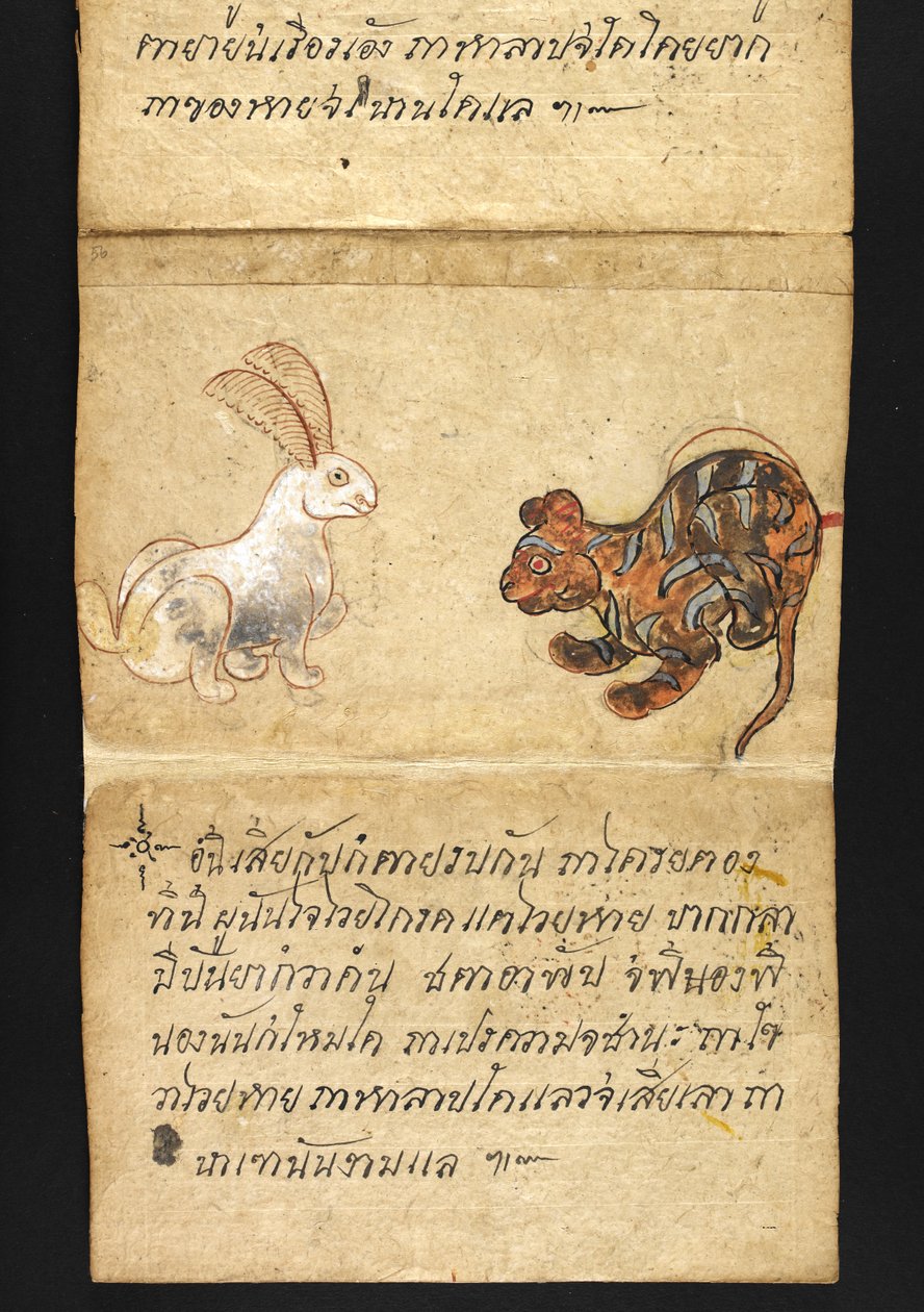 Vagy. 16482, f.56 „Satra”  Jóslásról és tanácsokról a boldog és egészséges élethez (hajtogatós könyv) alkotó: Thai School