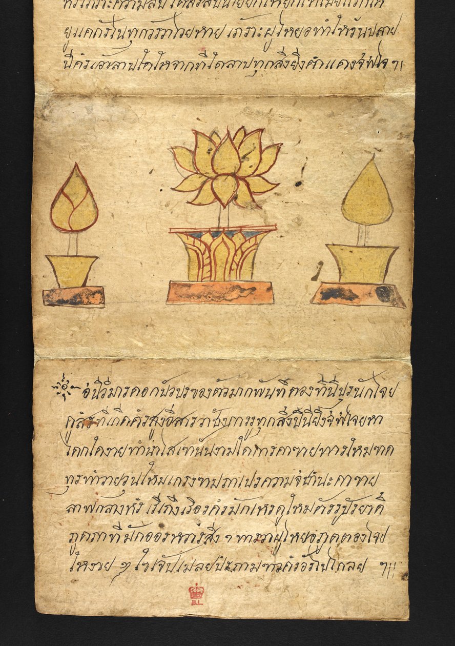 Vagy. 16482, f.63 „Satra”  Jóslásról és tanácsokról a boldog és egészséges élethez (hajtogatós könyv) alkotó: Thai School