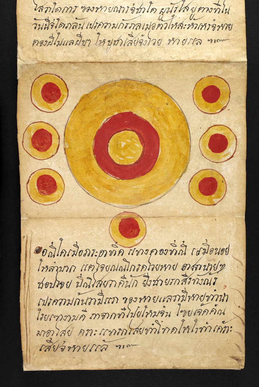Vagy. 16482, f.9 „Satra”  Jóslásról és tanácsokról a boldog és egészséges élethez (hajtogatós könyv) alkotó: Thai School