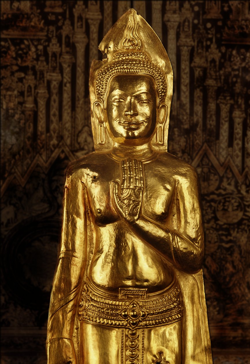 Álló Buddha, 13. század vége – 14. század eleje (arany) alkotó: Thai School
