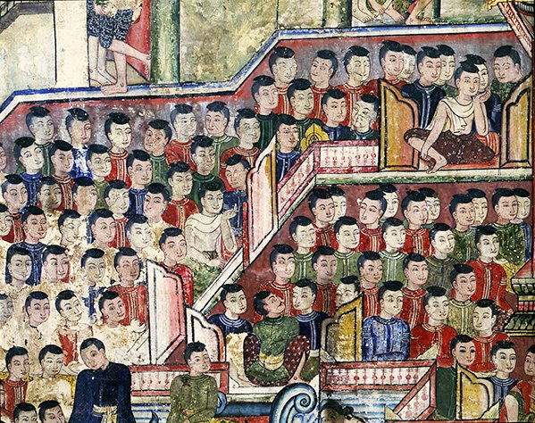 Wiharn Laikarn, epizód a Jataka Sang Thongból (freskó) alkotó: Thai School