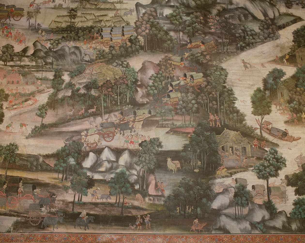 Wirharn Sasada, Élet vidéken, Wat Bowonniwet Vihara alkotó: Thai School