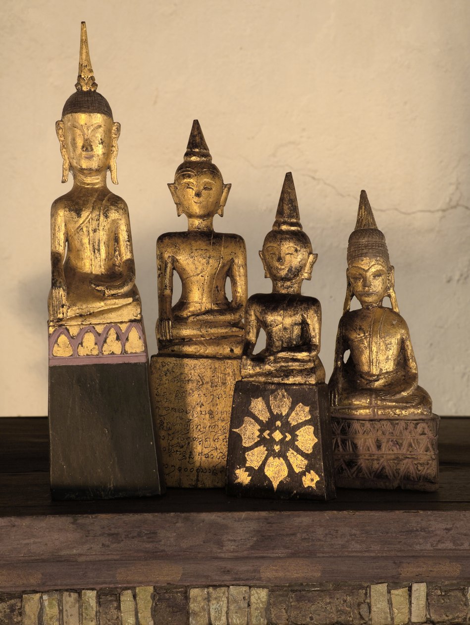 Fa fogadalmi buddhák, Észak-Thaiföld (fa) alkotó: Thai School