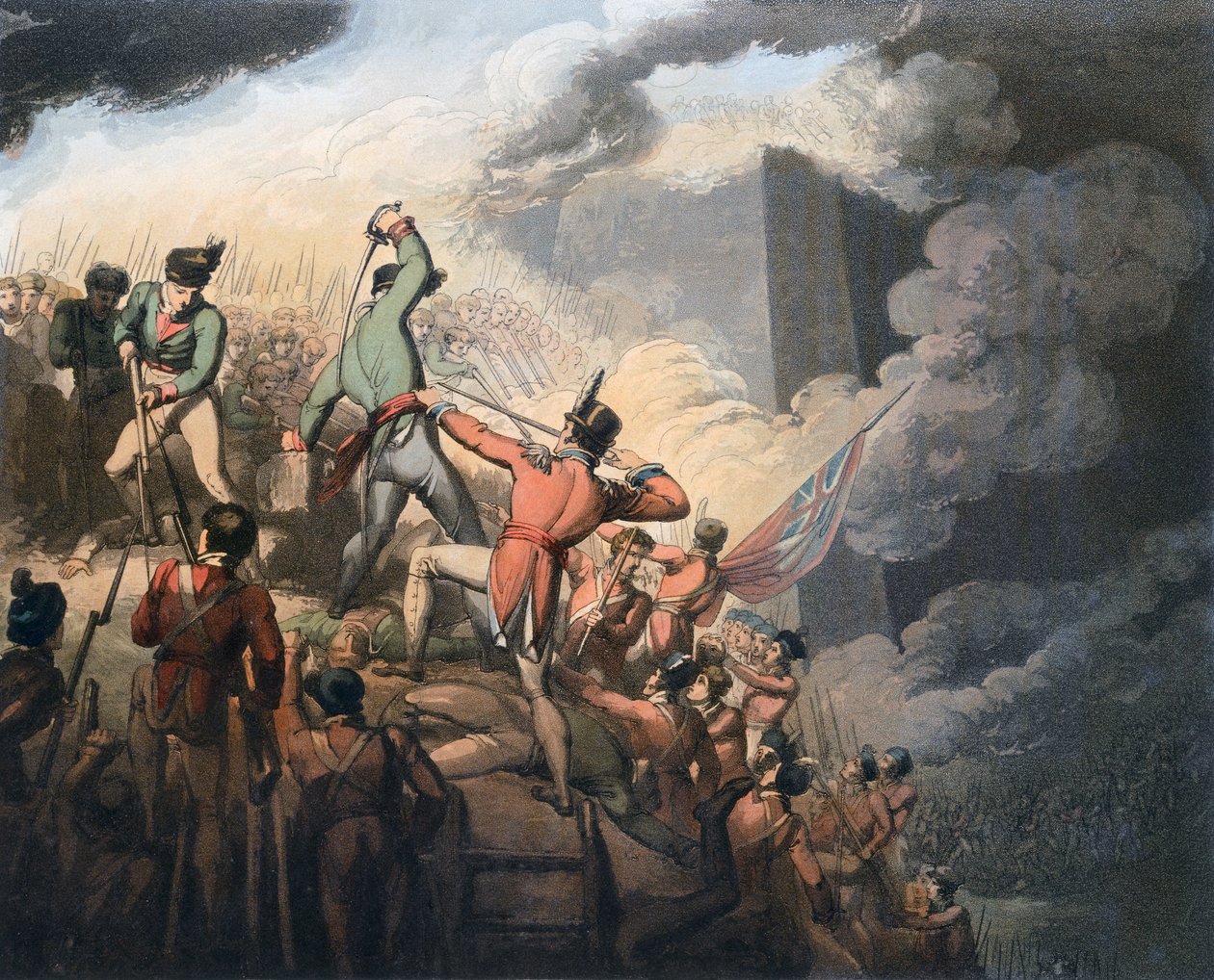 Badajozi csata, Spanyolország, 1812. április 6., 1819 alkotó: Thales Fielding