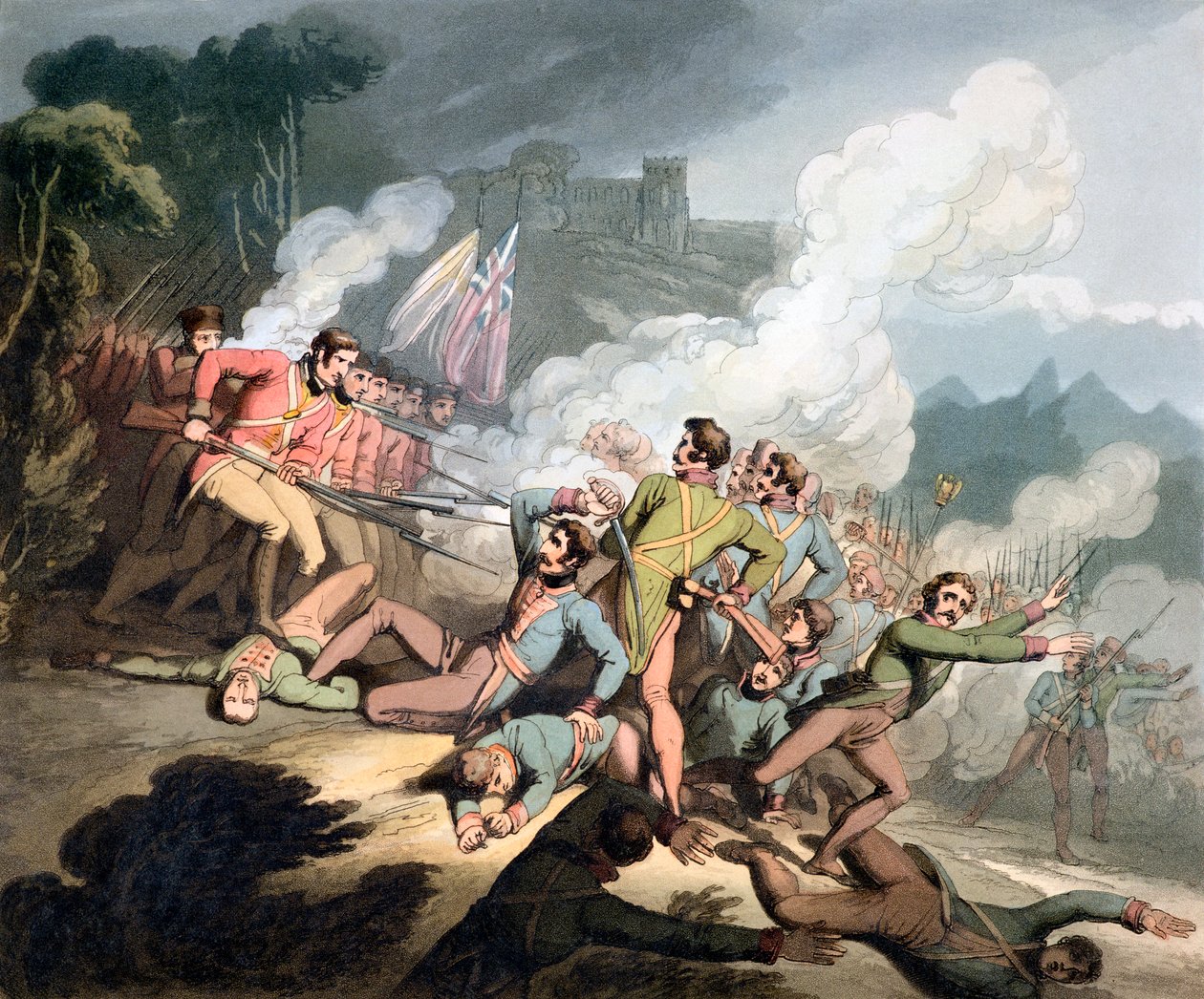 Busacói csata, Portugália, 1810. szeptember 27., 1819 alkotó: Thales Fielding