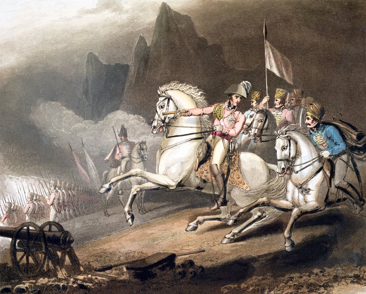 Pireneusi csata, Spanyolország, 1813. július 28., 1819 alkotó: Thales Fielding