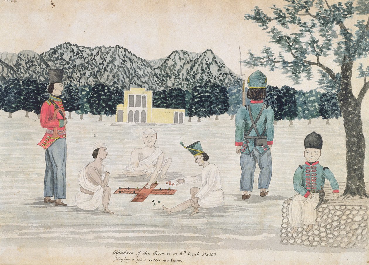 Vázlat Gurkha életéről Dehra Dunban, 1821 körül (wc papíron) alkotó: The Hon. Frederick Shore