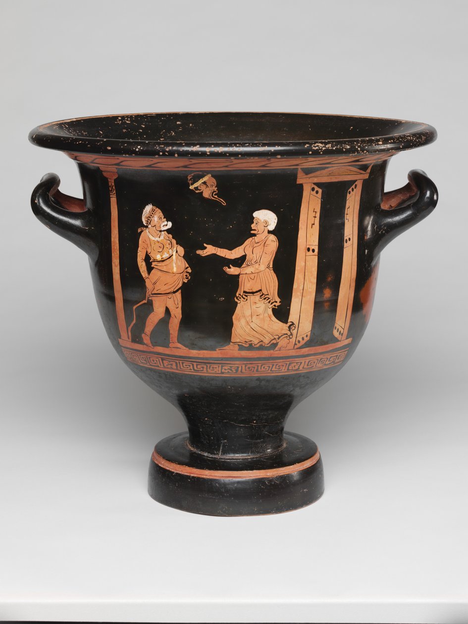 Piros alakos Bell Krater (terrakotta) alkotó: The McDaniel Painter The McDaniel Painter