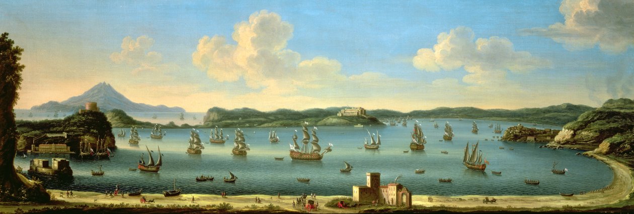 A Pozzuoli-öböl Ischiával a távolban 1740 alkotó: The Metropolitan Master