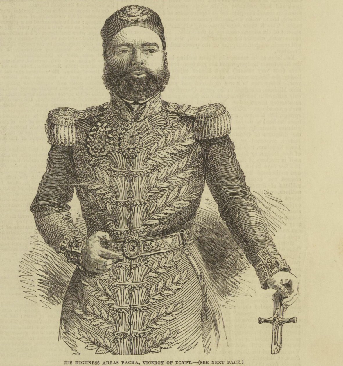 Őfelsége Abbász Pacha, Egyiptom alkirálya ILN-1852-0327-0001 alkotó: The Illustrated London News