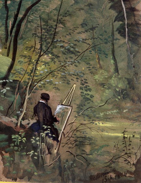 Hestercombe Woods, Somerset 1834 (akvarell és gouache) alkotó: The Rev. John Eagles