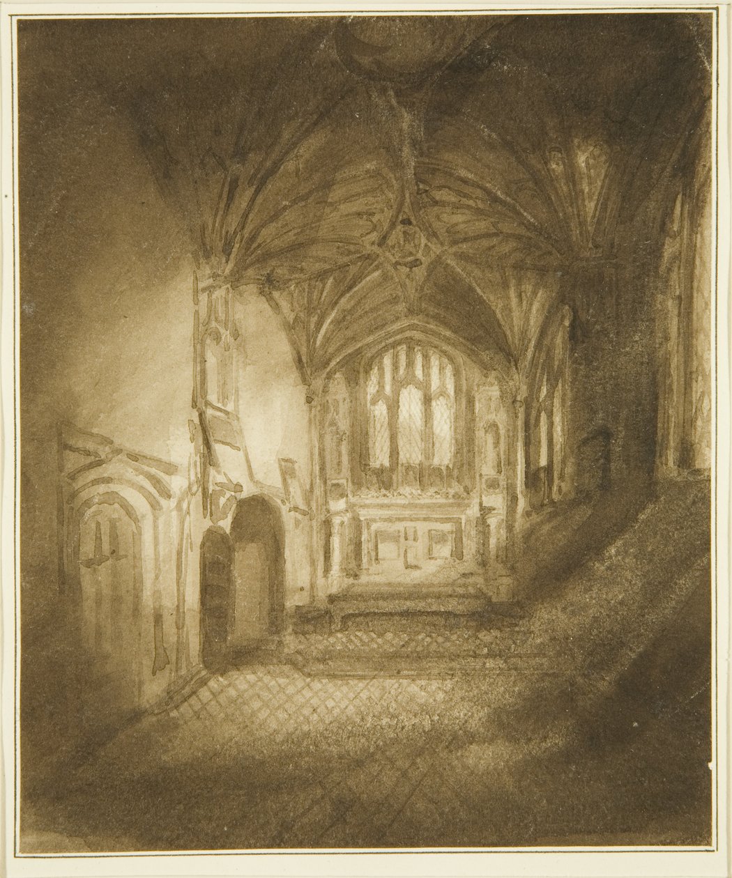 A Szent Márk sekrestye (ceruza és akvarell papíron) alkotó: The Rev. John Eagles