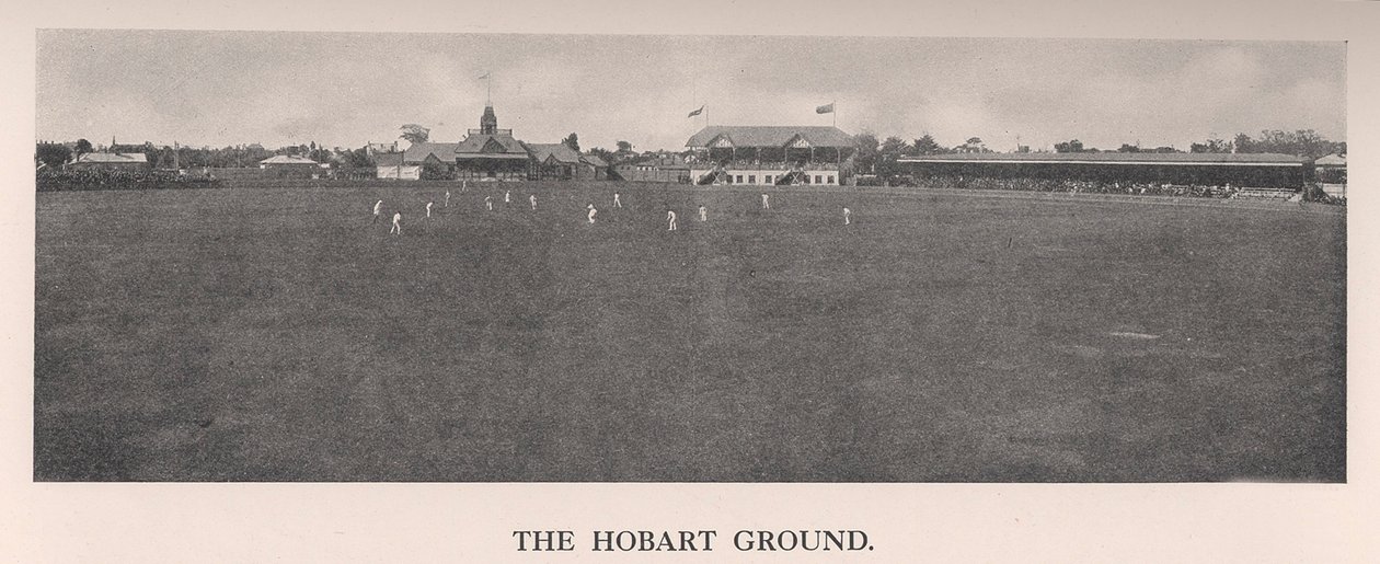 A Hobart Cricket Ground, Tasmania, Ausztrália, 1912 alkotó: The Sydney Daily Telegraph