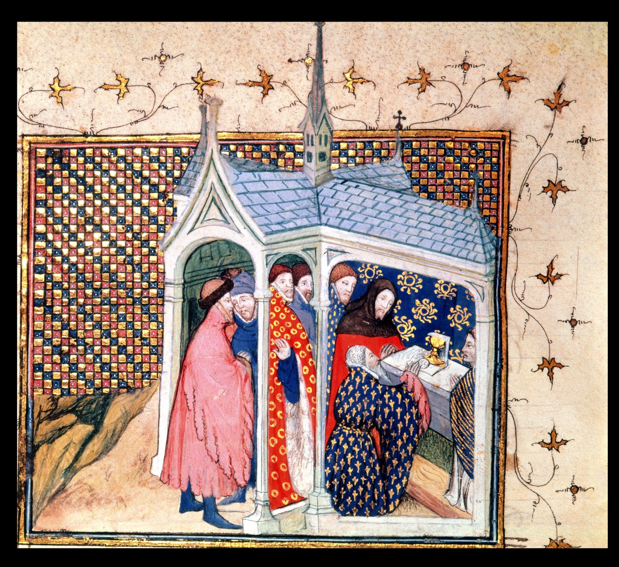 Harl 1319 f.41v Northumberland grófjának esküje a "Histoire du Roy d