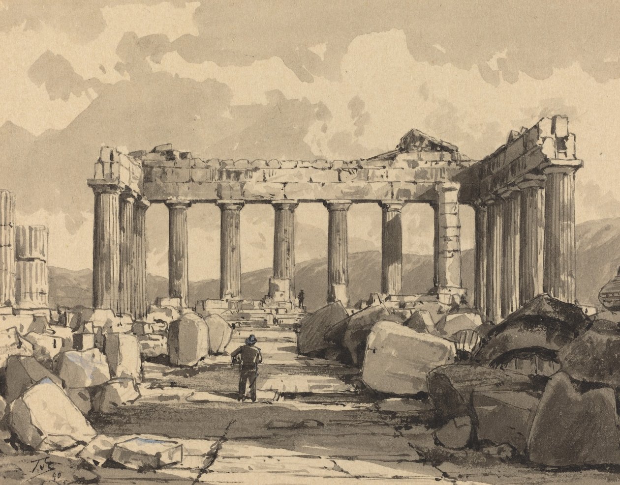 Parthenon, belül, 1890. alkotó: Themistocles von Eckenbrecher