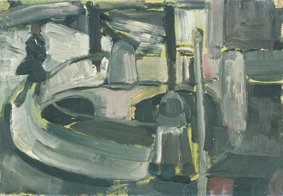 Ábra a Blauwpoortsbrug -on alkotó: Theo van Doesburg