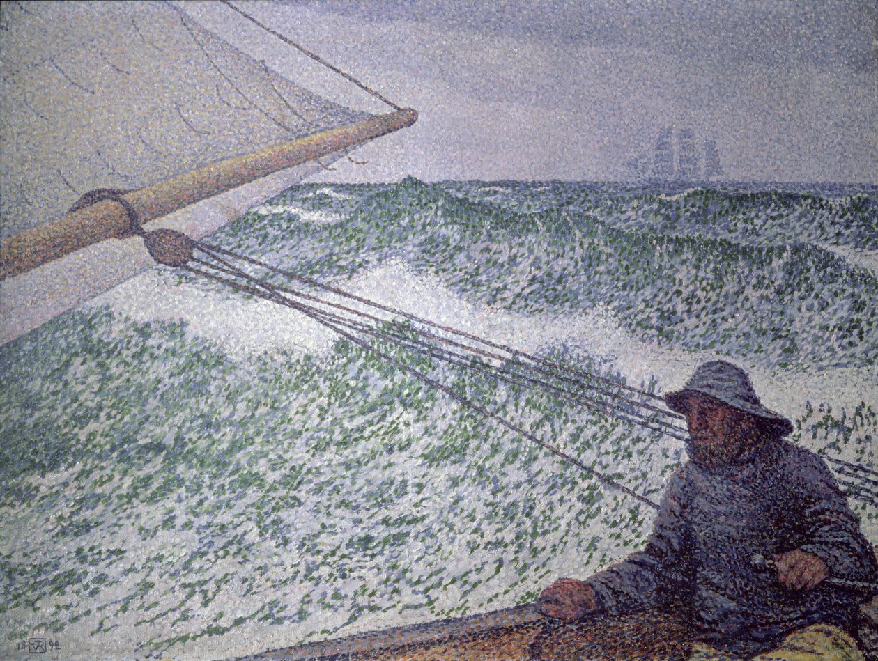 Az ember a földművelőnél, 1892 alkotó: Théo van Rysselberghe