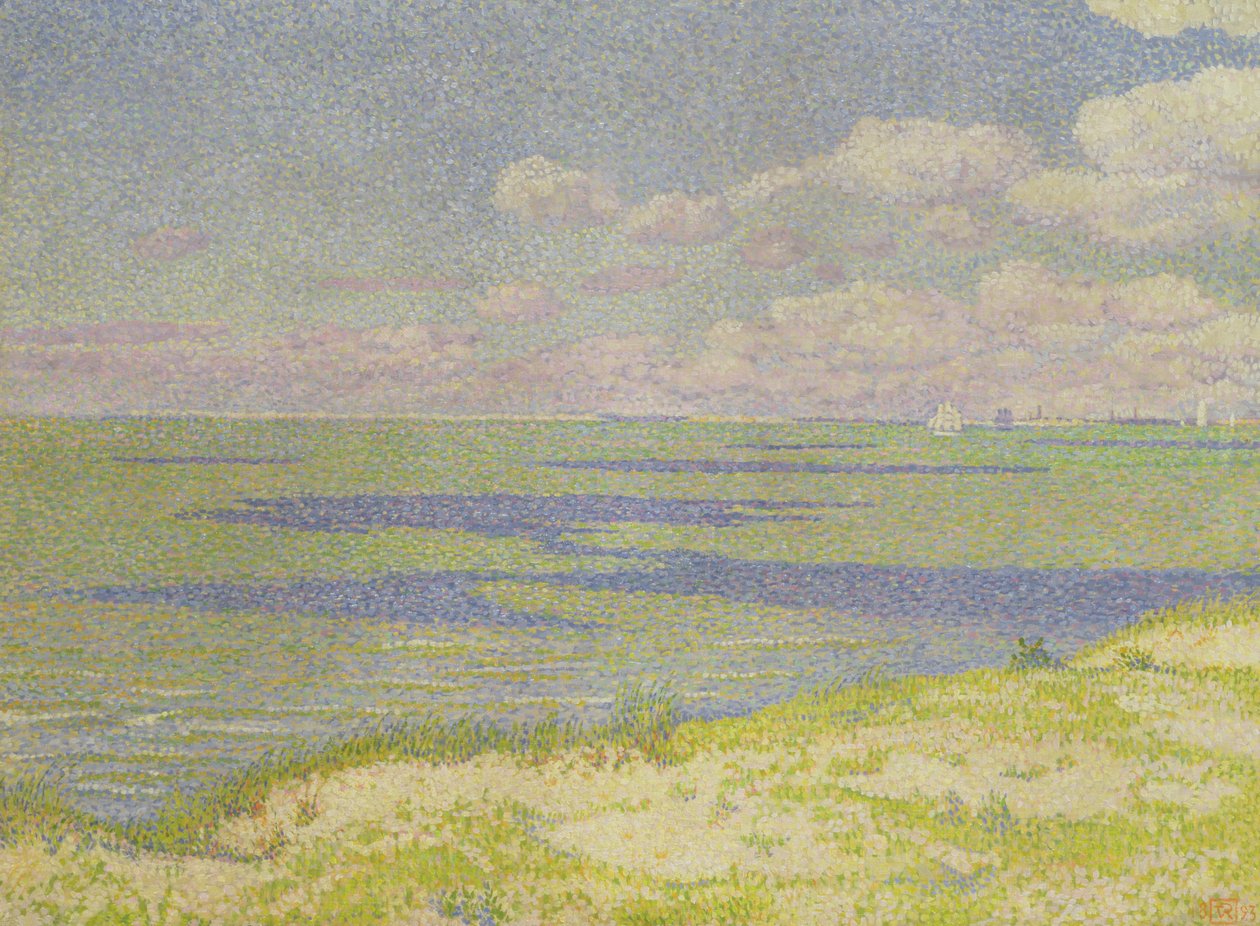 Kilátás a Scheldt folyóra, 1893 alkotó: Théo van Rysselberghe