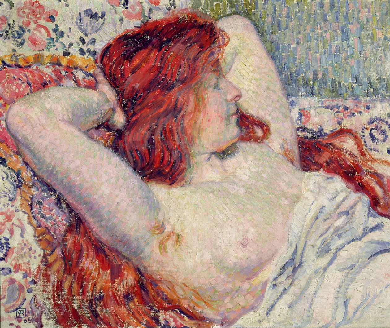 Vörös hajú nő, 1906 alkotó: Théo van Rysselberghe