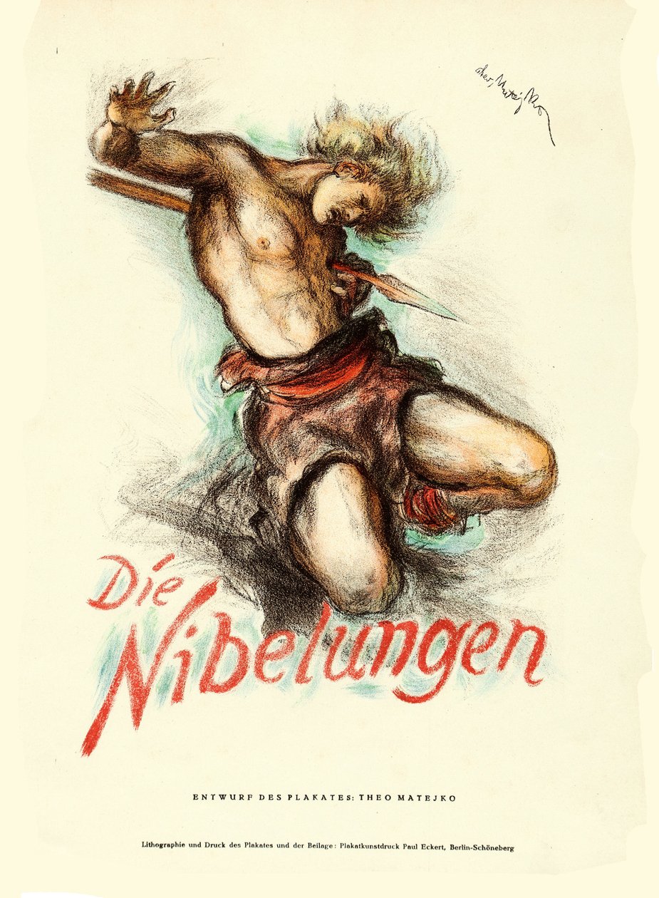 Filmplakát: The Nibelungs: Siegfried, Fritz Lang, 1924. alkotó: Theo Matejko