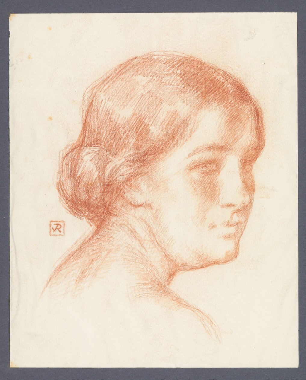 Egy ismeretlen nő portréja alkotó: Theo Van Rysselberghe (signed by artist)