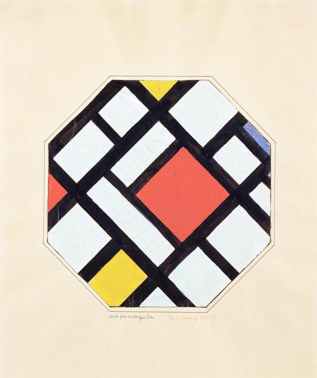 Tanulmány egy kompozícióhoz, 1923 alkotó: Theo van Doesburg