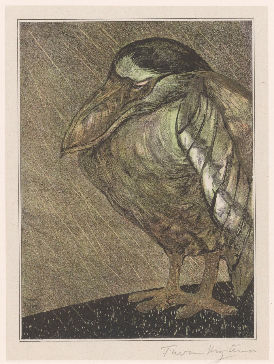 Csónakos gém az esőben alkotó: Theo van Hoytema (signed by artist)