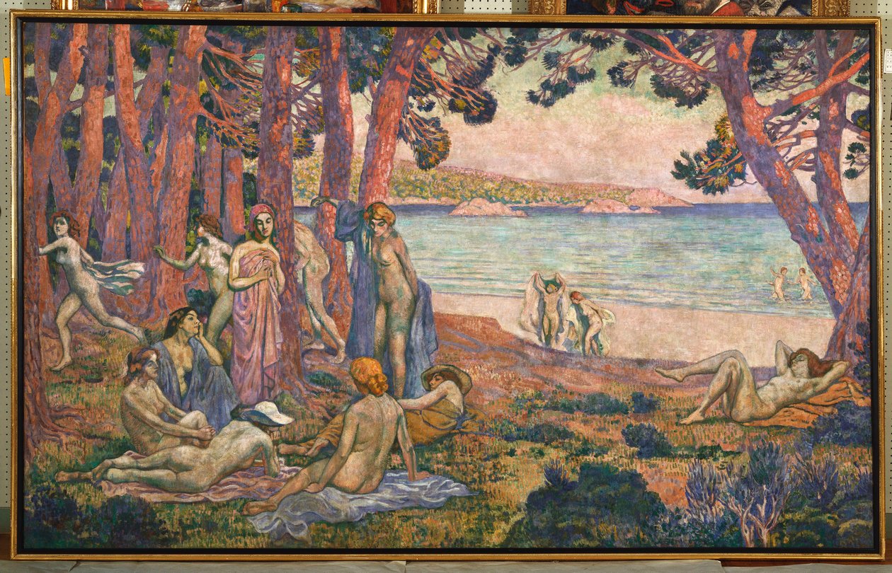 Fürdőzők a tenger mellett, 1907-08 alkotó: Théo van Rysselberghe