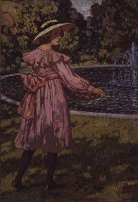 Erzsébet, a művész lányának portréja, 1910 körül (olaj, vászon) alkotó: Théo van Rysselberghe