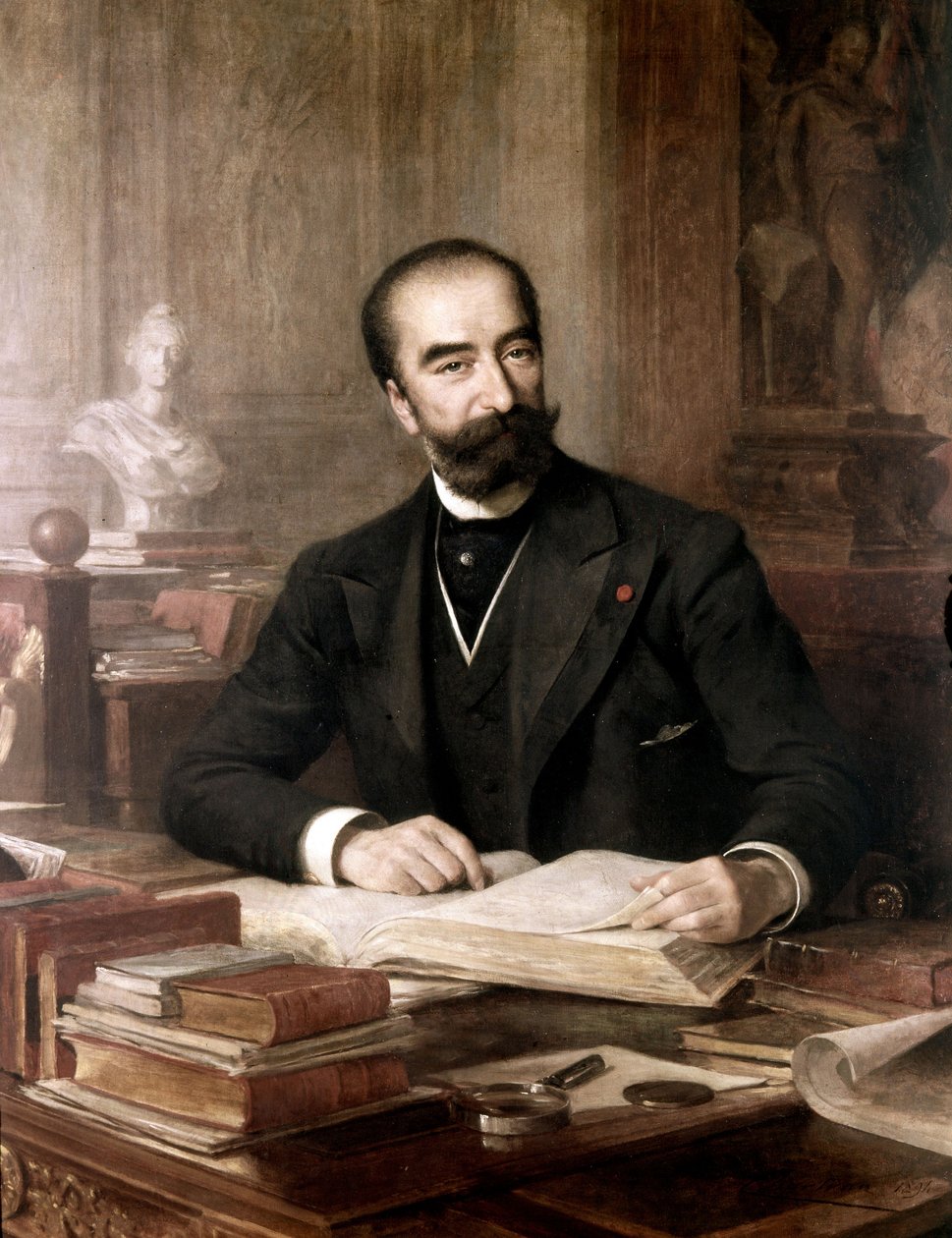 Marie Francois Sadi Carnot az íróasztalánál olaj, vászon alkotó: Theobald Chartran