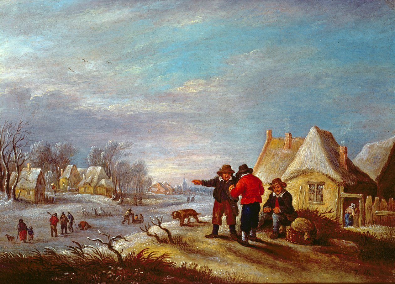 Késő tél Flandriában alkotó: Theobald Michau