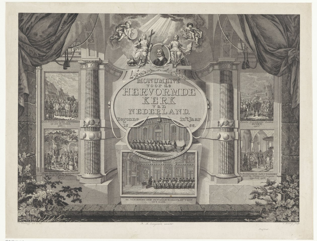 A holland református egyház emlékműve, 1566-ból A holland református egyház emlékműve. 1566-ban kezdődött (cím a tárgyon) alkotó: Theodoor Koning