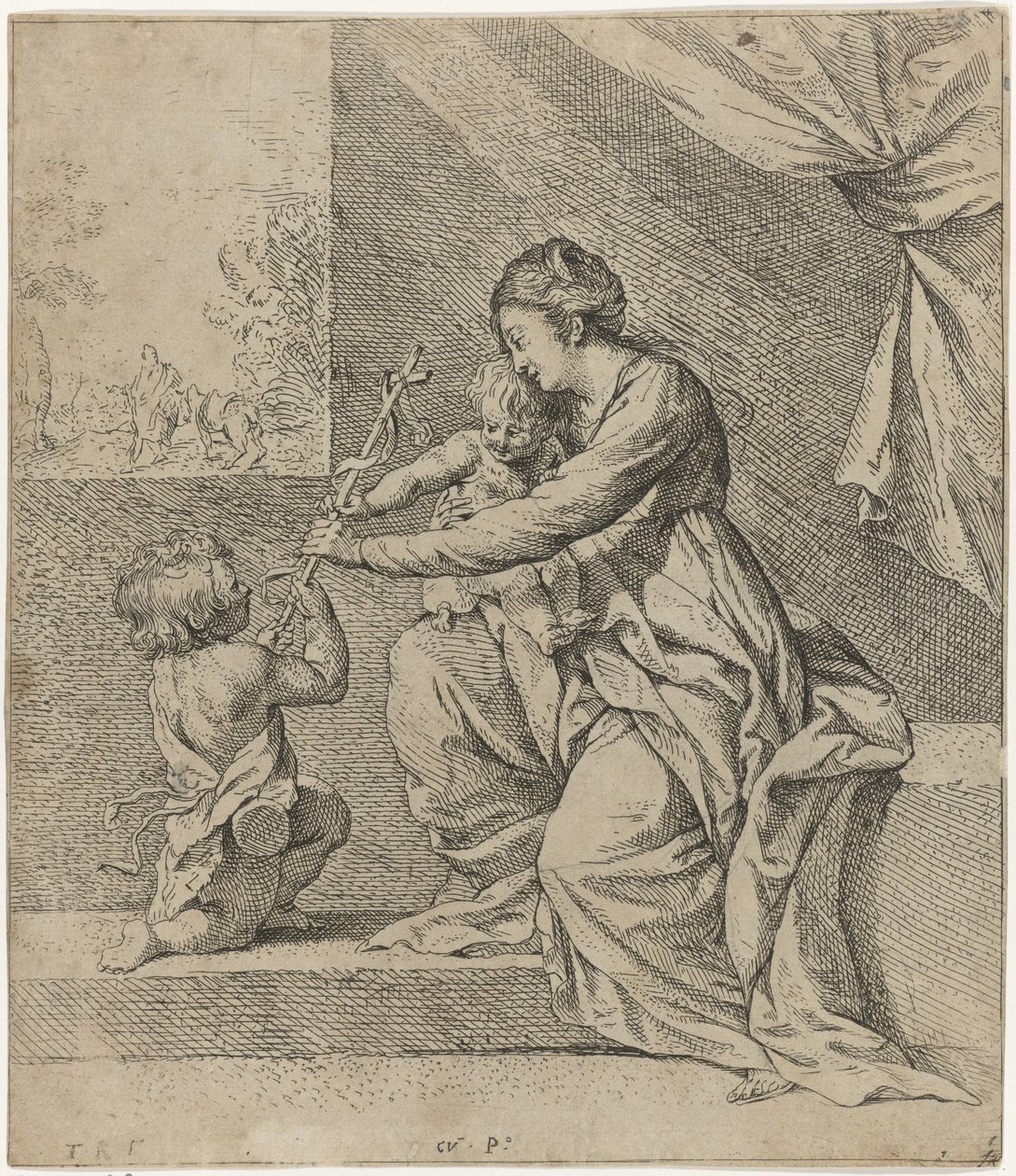 Mária Krisztussal és Keresztelő Jánossal alkotó: Theodoor Rombouts