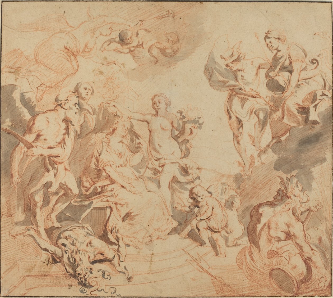 Bőséggel megáldott Antwerpen alkotó: Theodoor van Thulden