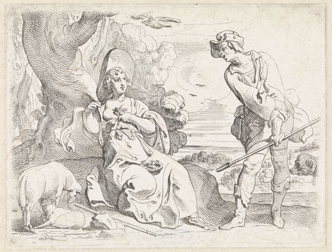 Pásztor és pásztorlány alkotó: Theodoor van Thulden