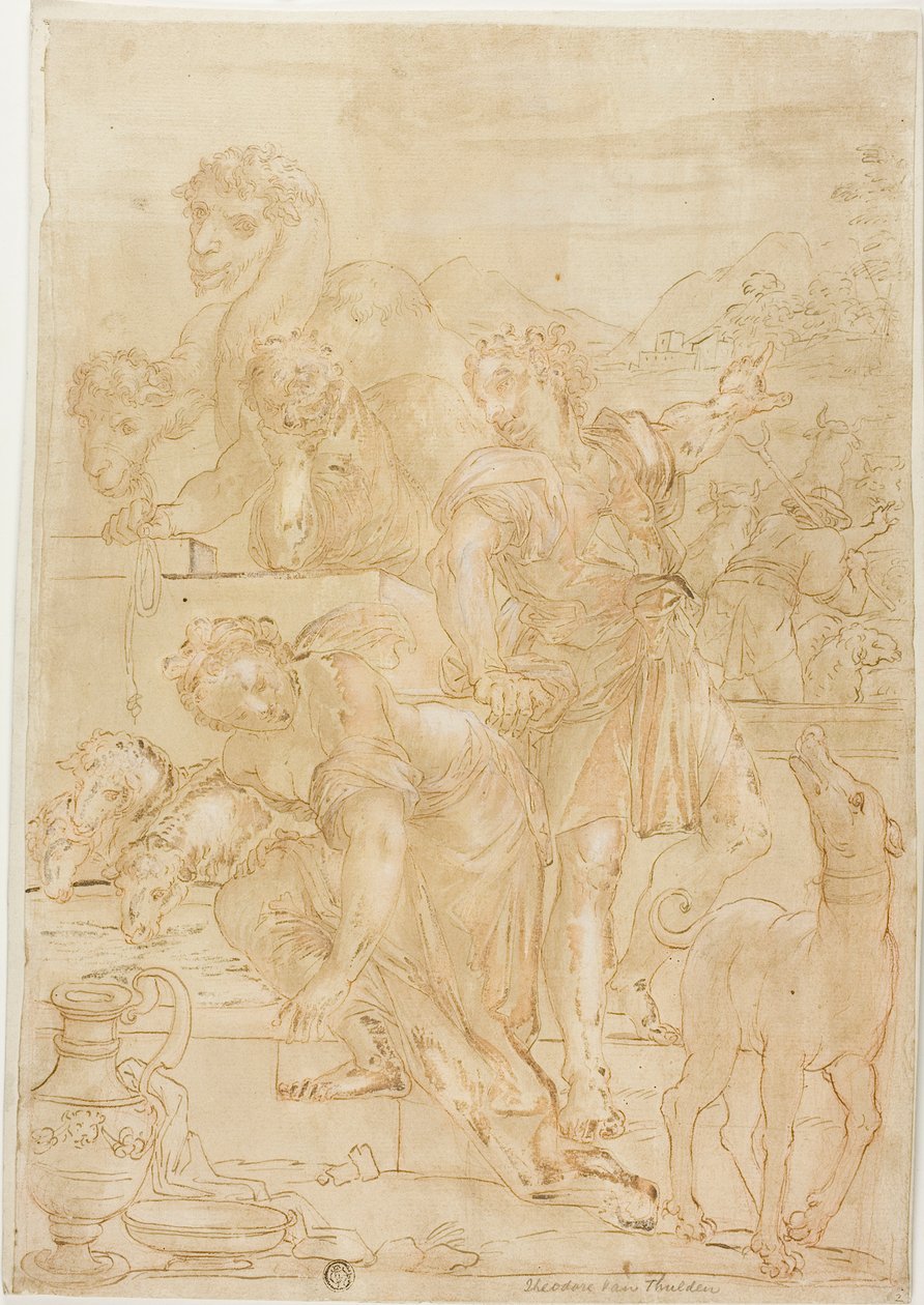 Isaac és Rebecca a Wellben alkotó: Theodoor van Thulden