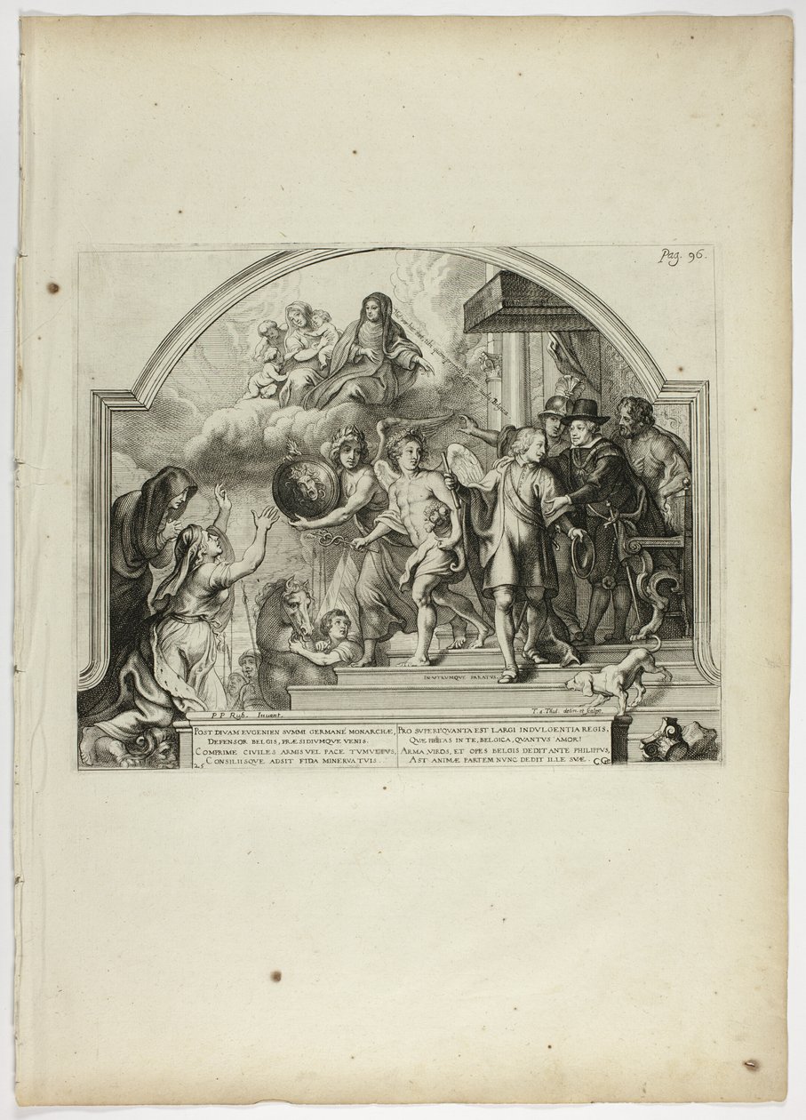 IV. Fülöp Ferdinánd herceg kinevezése Hollandia kormányzójává, 25. tábla Casperius Gevartiustól, Pompa Introitus Honori Serenissimi Principis Ferdinandi (A legnyugodtabb és legtiszteletesebb bíboros-Infante Ferdinánd diadalmenete) alkotó: Theodoor van Thulden