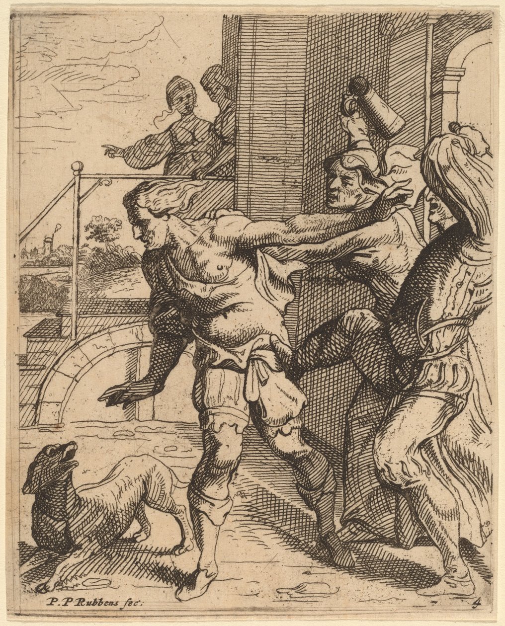 A kocsmából elűzött tékozló fiú alkotó: Theodoor van Thulden after Sir Peter Paul Rubens