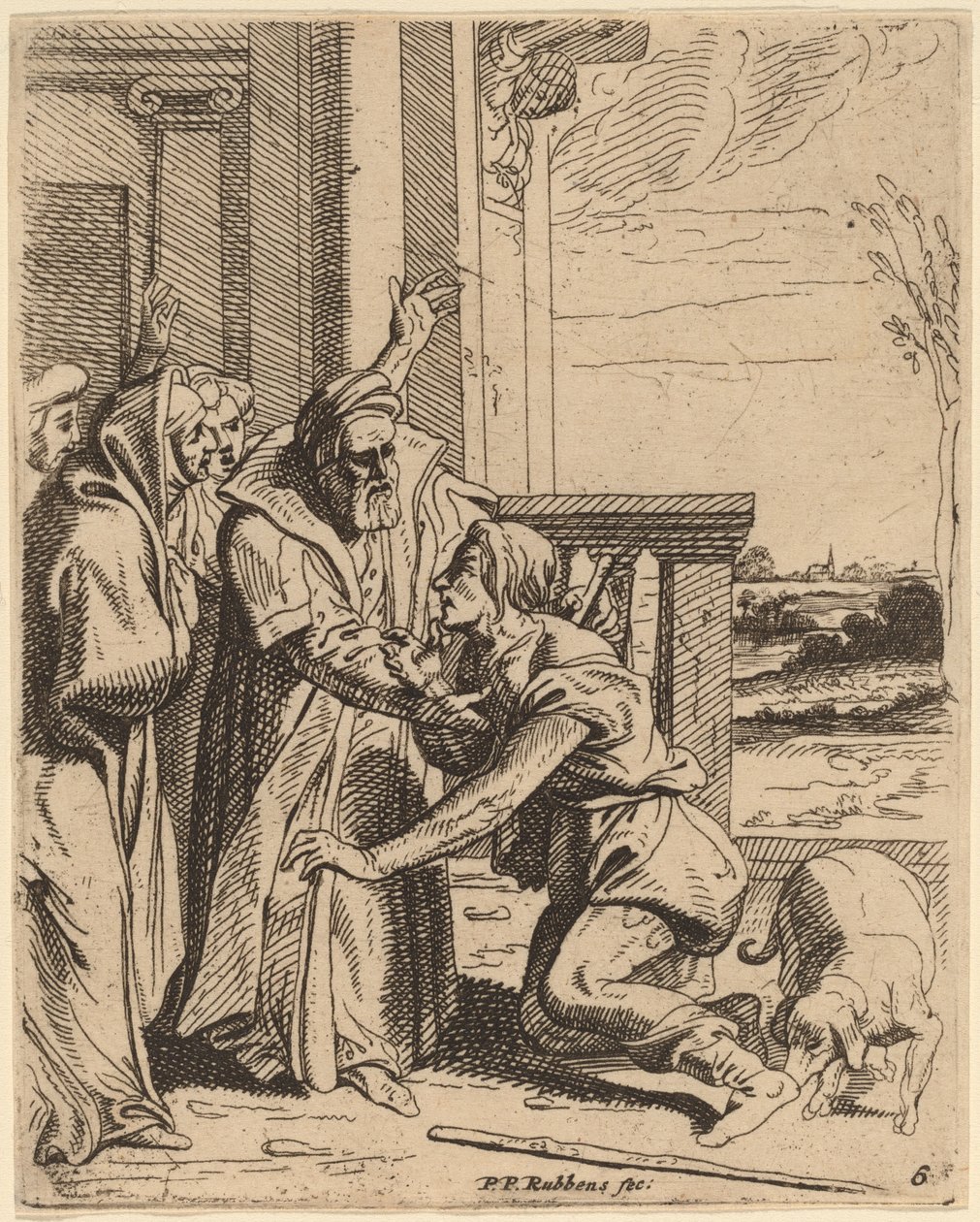 A tékozló fiú, akit az apja fogadott alkotó: Theodoor van Thulden after Sir Peter Paul Rubens