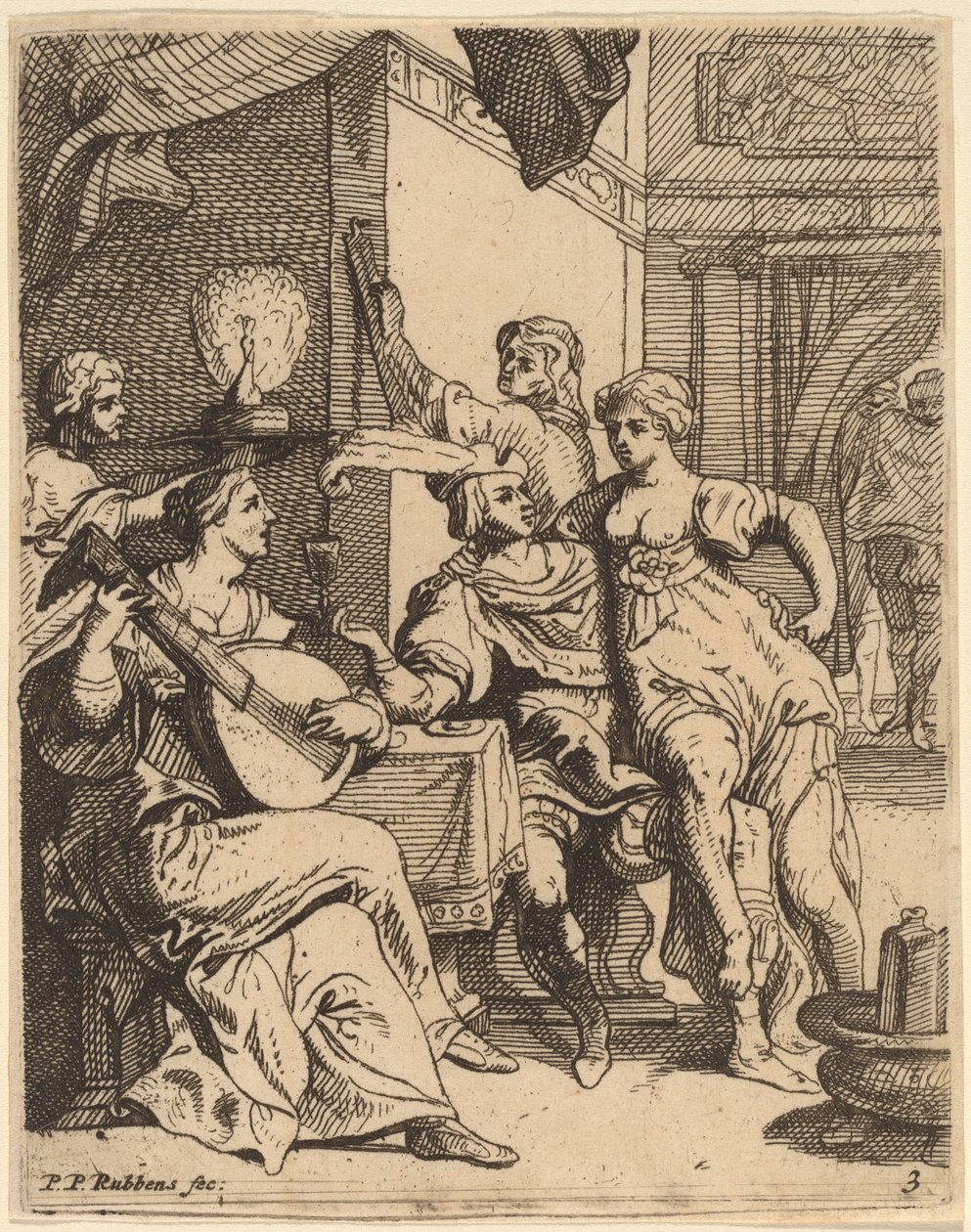 A tékozló fiú a kocsmában pazarolja az anyagát alkotó: Theodoor van Thulden after Sir Peter Paul Rubens