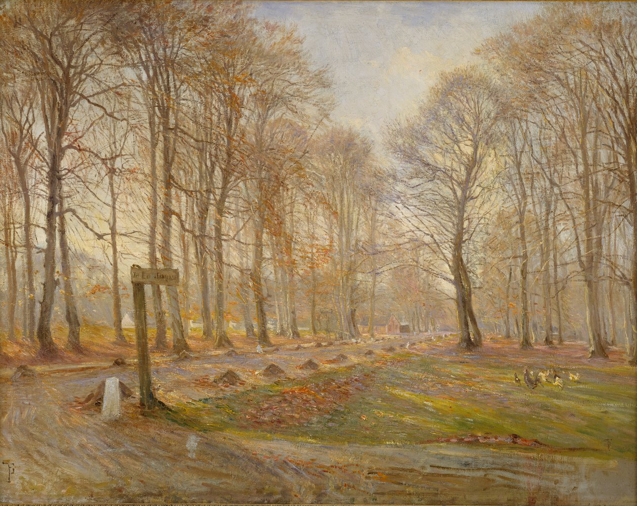 Késő őszi nap a Jægersborg Deer Parkban, Koppenhágától északra, 1886 alkotó: Theodor Esbern Philipsen